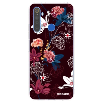 Picasee silikonový průhledný obal pro Realme 5 - Dark Meadow