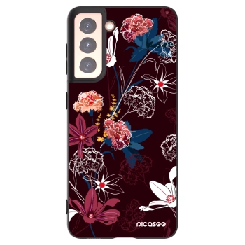 Picasee silikonový černý obal pro Samsung Galaxy S21 5G G991B - Dark Meadow
