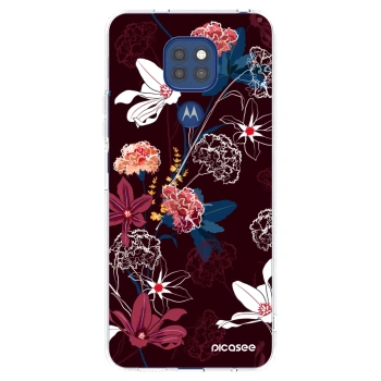 Picasee silikonový průhledný obal pro Motorola Moto G9 Play - Dark Meadow
