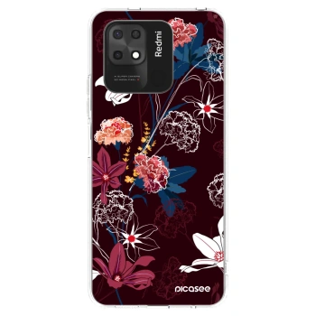 Picasee silikonový průhledný obal pro Xiaomi Redmi 10C - Dark Meadow