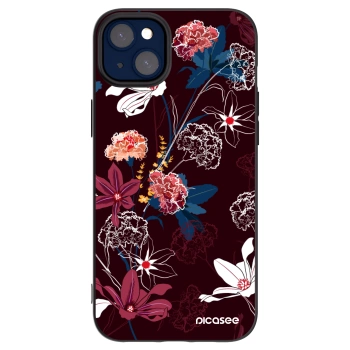 Picasee silikonový černý obal pro Apple iPhone 14 Plus - Dark Meadow