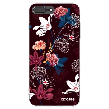 Picasee silikonový průhledný obal pro Apple iPhone 8 Plus - Dark Meadow