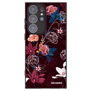 Picasee silikonový černý obal pro Samsung Galaxy S23 Ultra 5G - Dark Meadow