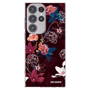 Picasee silikonový průhledný obal pro Samsung Galaxy S23 Ultra 5G - Dark Meadow