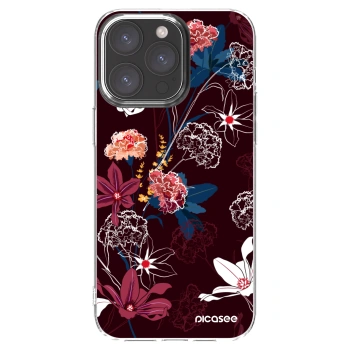 Picasee silikonový průhledný obal pro Apple iPhone 15 Pro Max - Dark Meadow