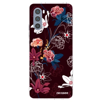 Picasee silikonový průhledný obal pro Motorola Moto G62 - Dark Meadow