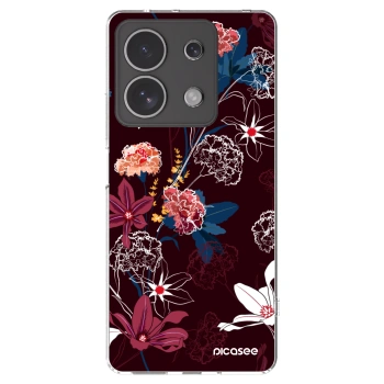 Picasee silikonový průhledný obal pro Xiaomi Redmi Note 13 4G - Dark Meadow