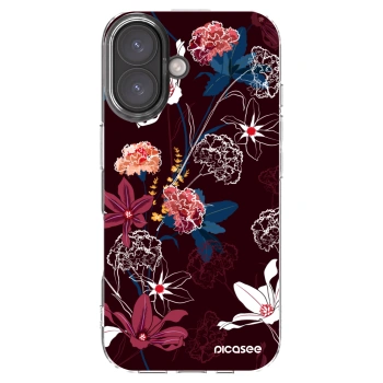 Picasee silikonový průhledný obal pro Apple iPhone 16 - Dark Meadow