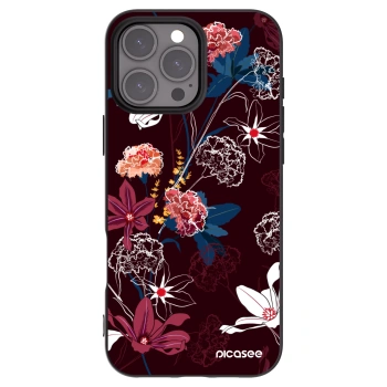 Picasee silikonový černý obal pro Apple iPhone 16 Pro Max - Dark Meadow
