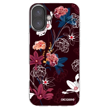 Picasee silikonový průhledný obal pro Apple iPhone 16 Plus - Dark Meadow