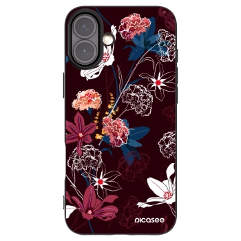 Picasee silikonový černý obal pro Apple iPhone 16 Plus - Dark Meadow