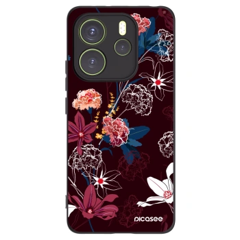 Picasee silikonový černý obal pro Xiaomi Redmi Note 14 4G - Dark Meadow