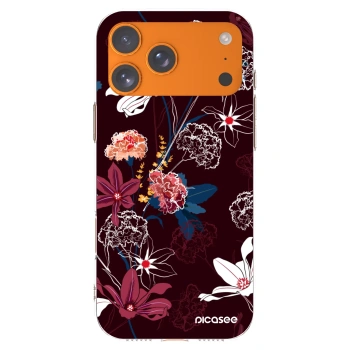 Picasee silikonový průhledný obal pro Apple iPhone 17 Pro Max - Dark Meadow