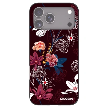 Picasee silikonový černý obal pro Apple iPhone 17 Pro Max - Dark Meadow