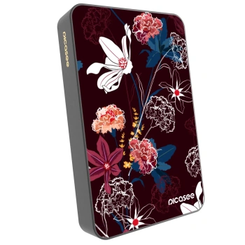 Picasee Powerbanka s MagSafe 10 000 mAh Šedá - Dark Meadow