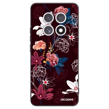 Picasee silikonový černý obal pro Xiaomi Redmi Note 15 5G - Dark Meadow