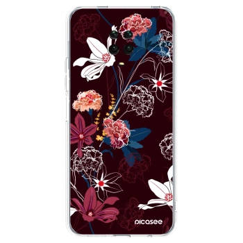 Picasee silikonový průhledný obal pro Xiaomi Redmi Note 9 Pro - Dark Meadow