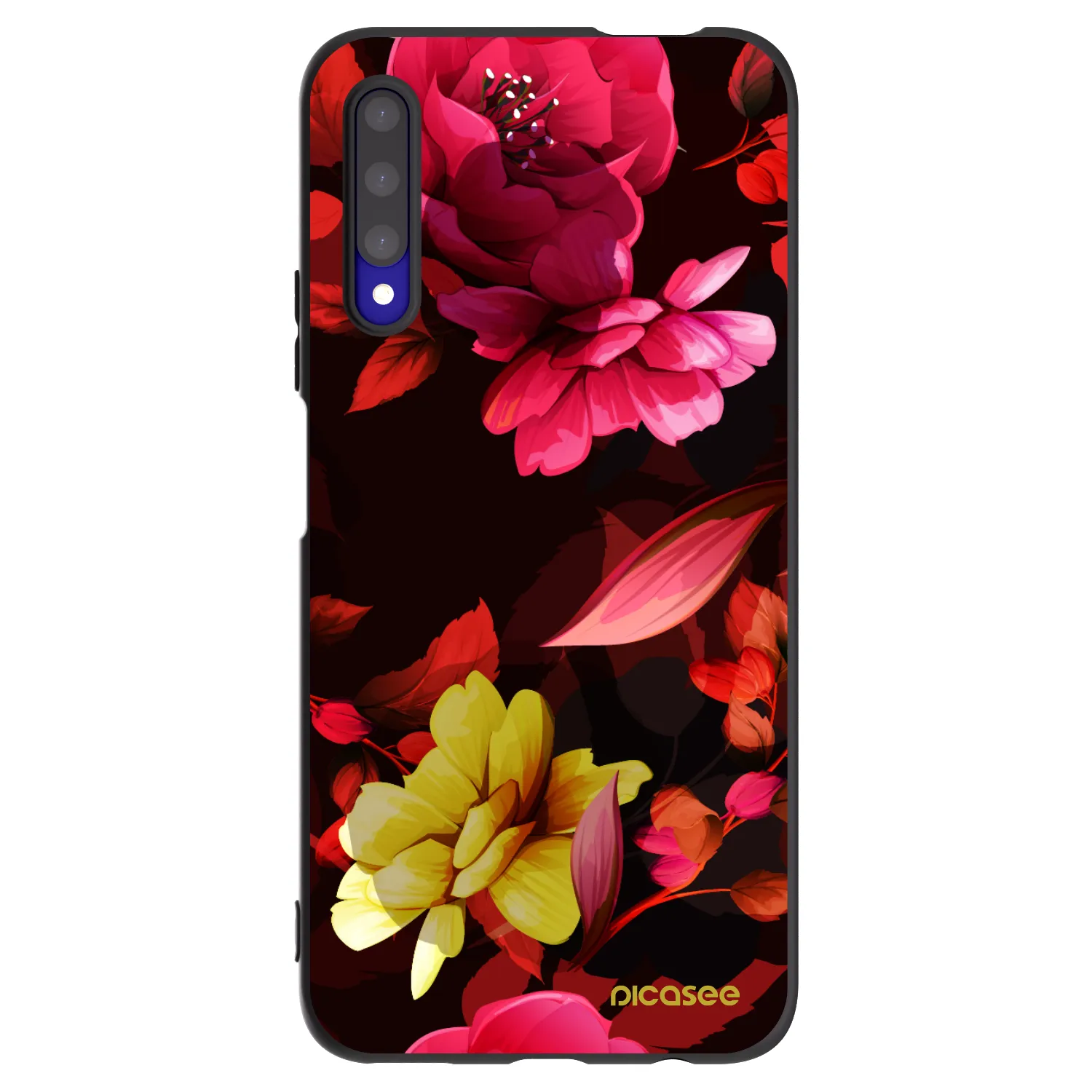 Picasee silikonový černý obal pro Honor 9X Pro - Dark Peonny