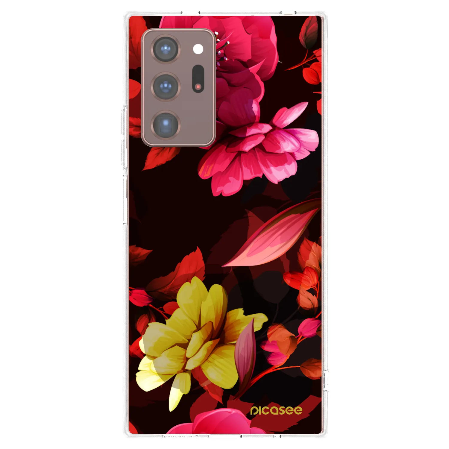 Picasee silikonový průhledný obal pro Samsung Galaxy Note 20 Ultra - Dark Peonny