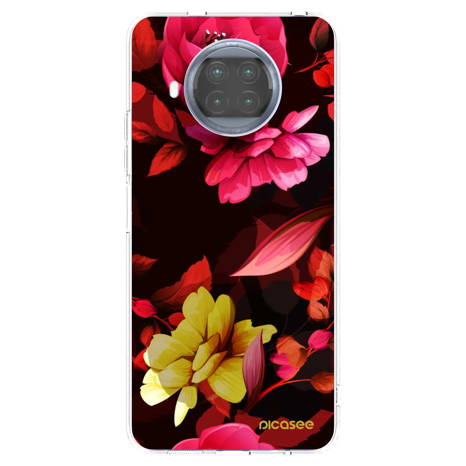 Picasee silikonový průhledný obal pro Xiaomi Mi 10T Lite - Dark Peonny