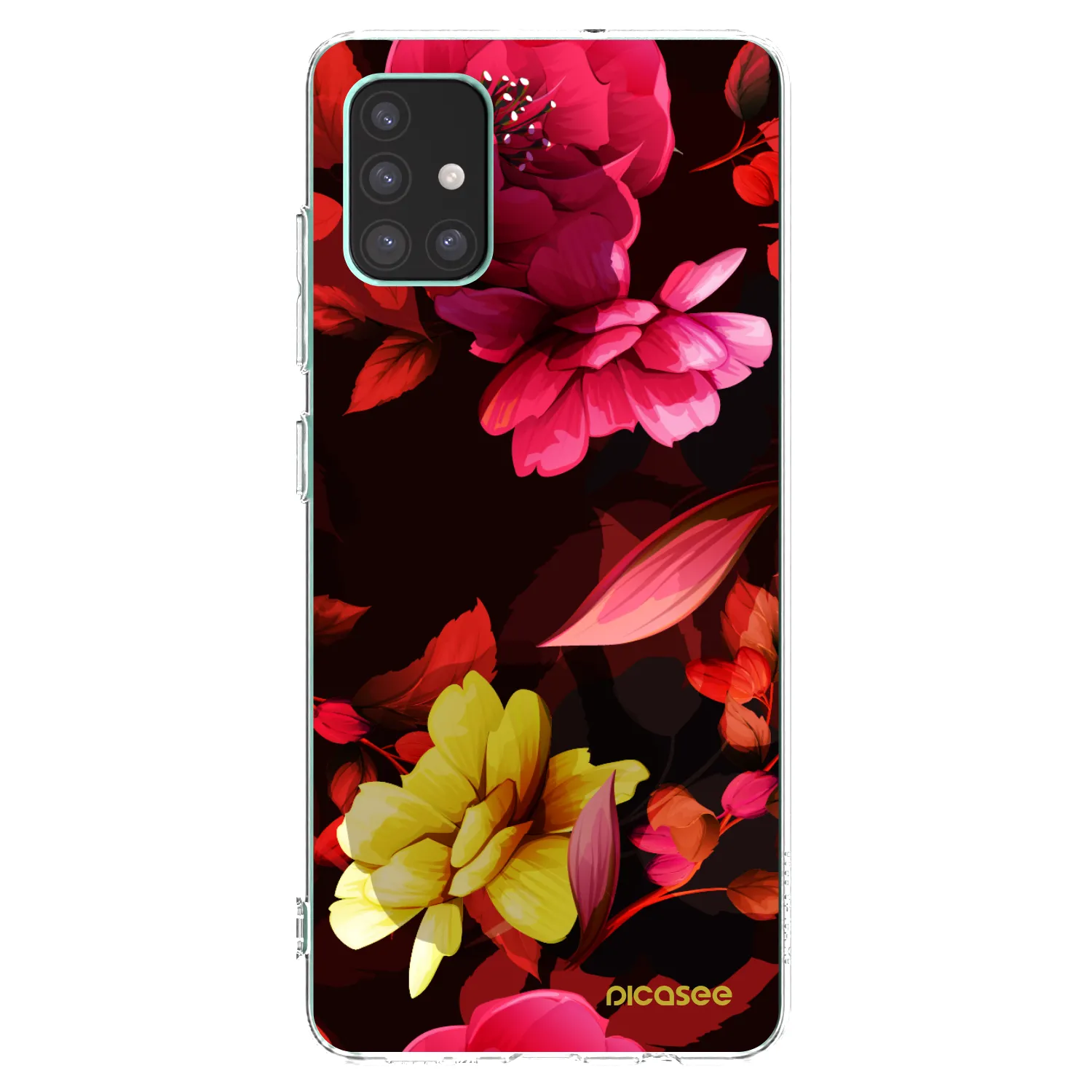 Picasee silikonový průhledný obal pro Samsung Galaxy M51 M515F - Dark Peonny