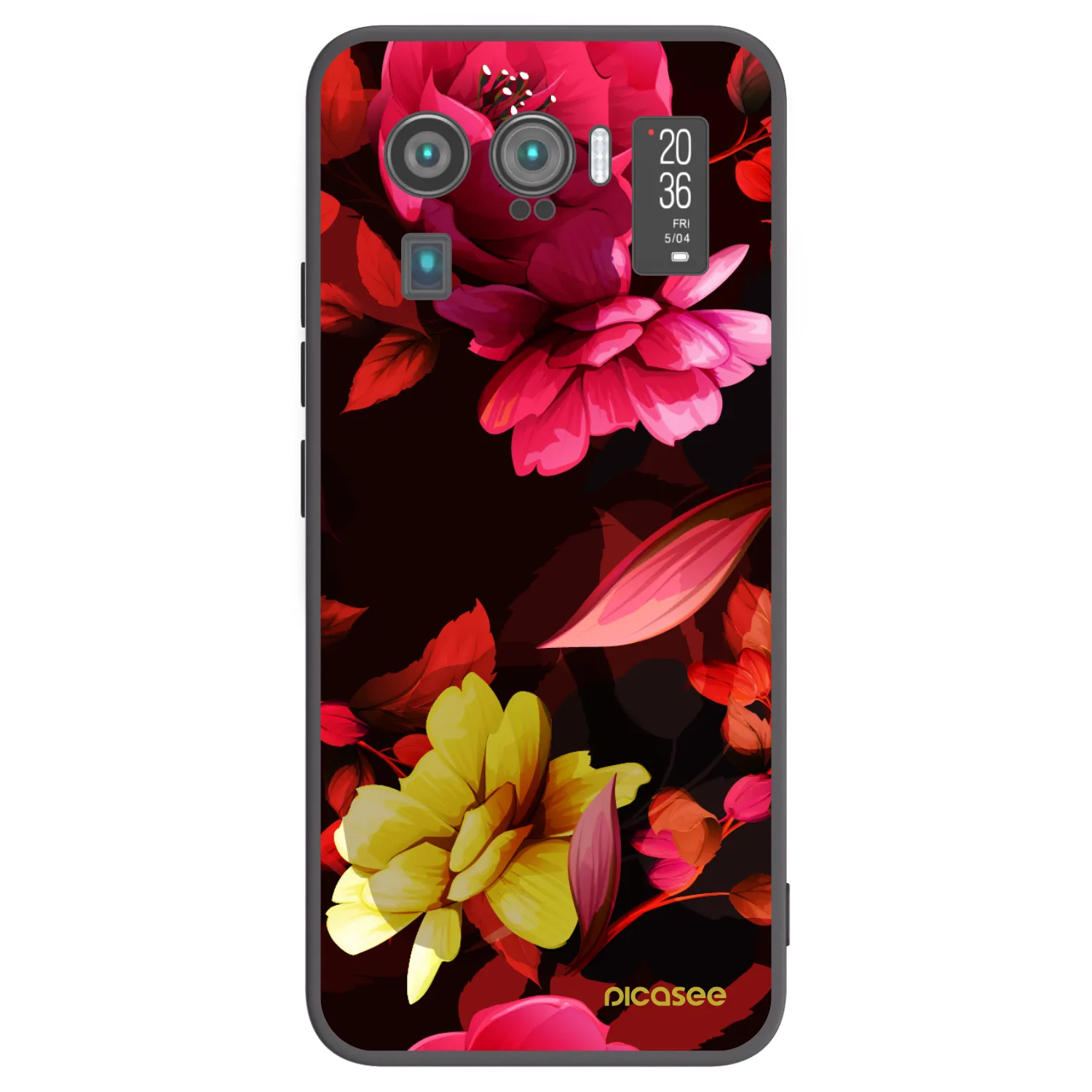 Picasee silikonový černý obal pro Xiaomi Mi 11 Ultra - Dark Peonny