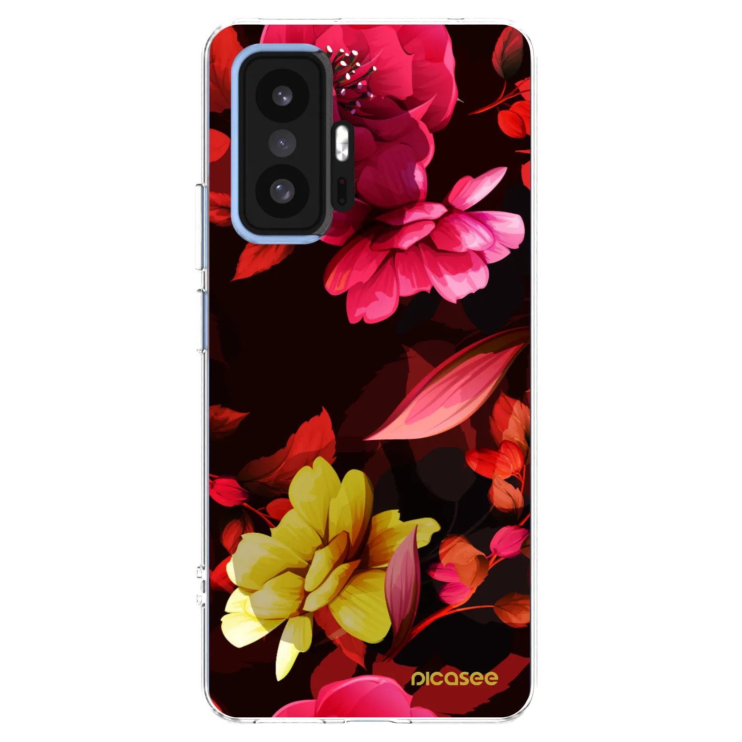 Picasee silikonový průhledný obal pro Xiaomi 11T - Dark Peonny