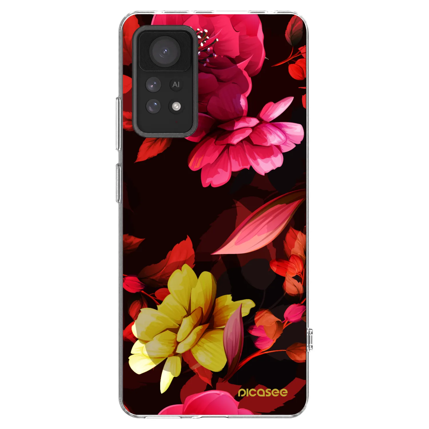 Picasee silikonový průhledný obal pro Xiaomi Redmi Note 11 Pro 5G - Dark Peonny