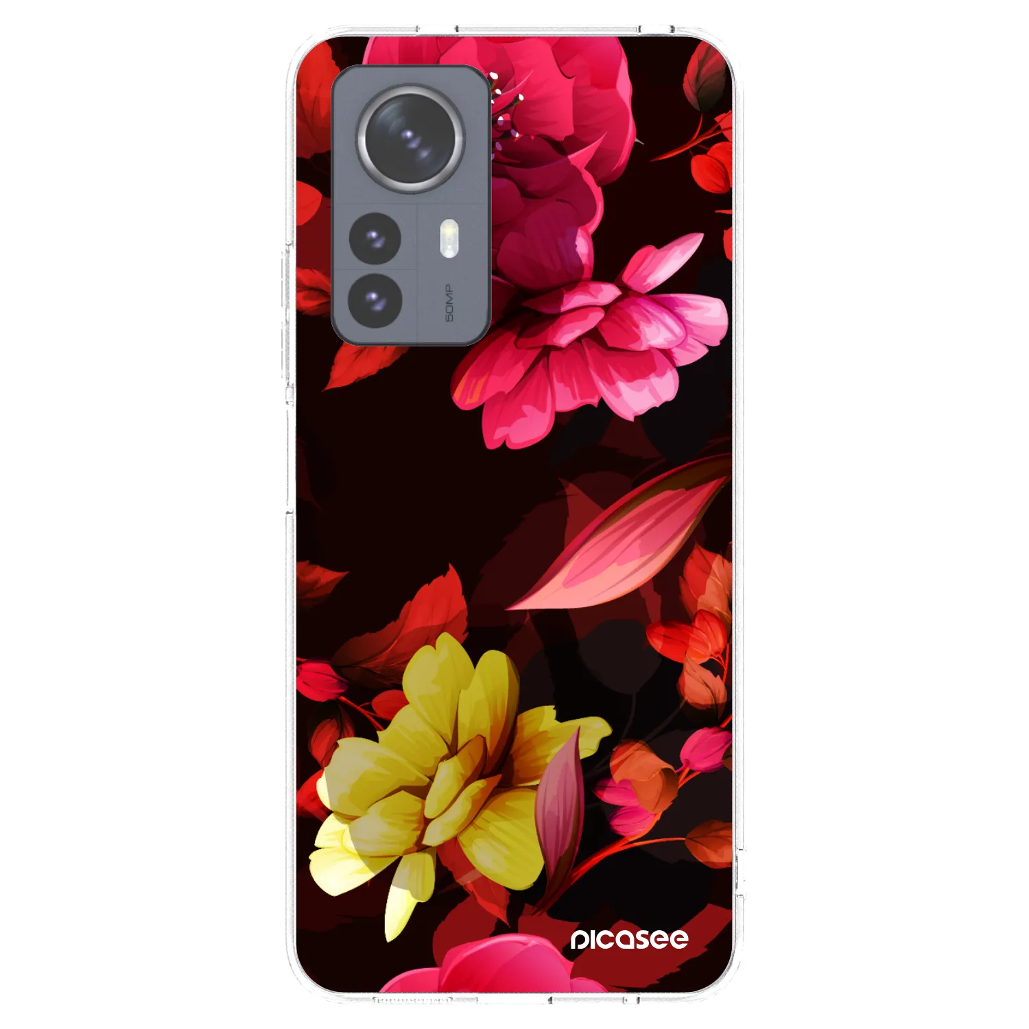 Picasee silikonový průhledný obal pro Xiaomi 12 Pro - Dark Peonny