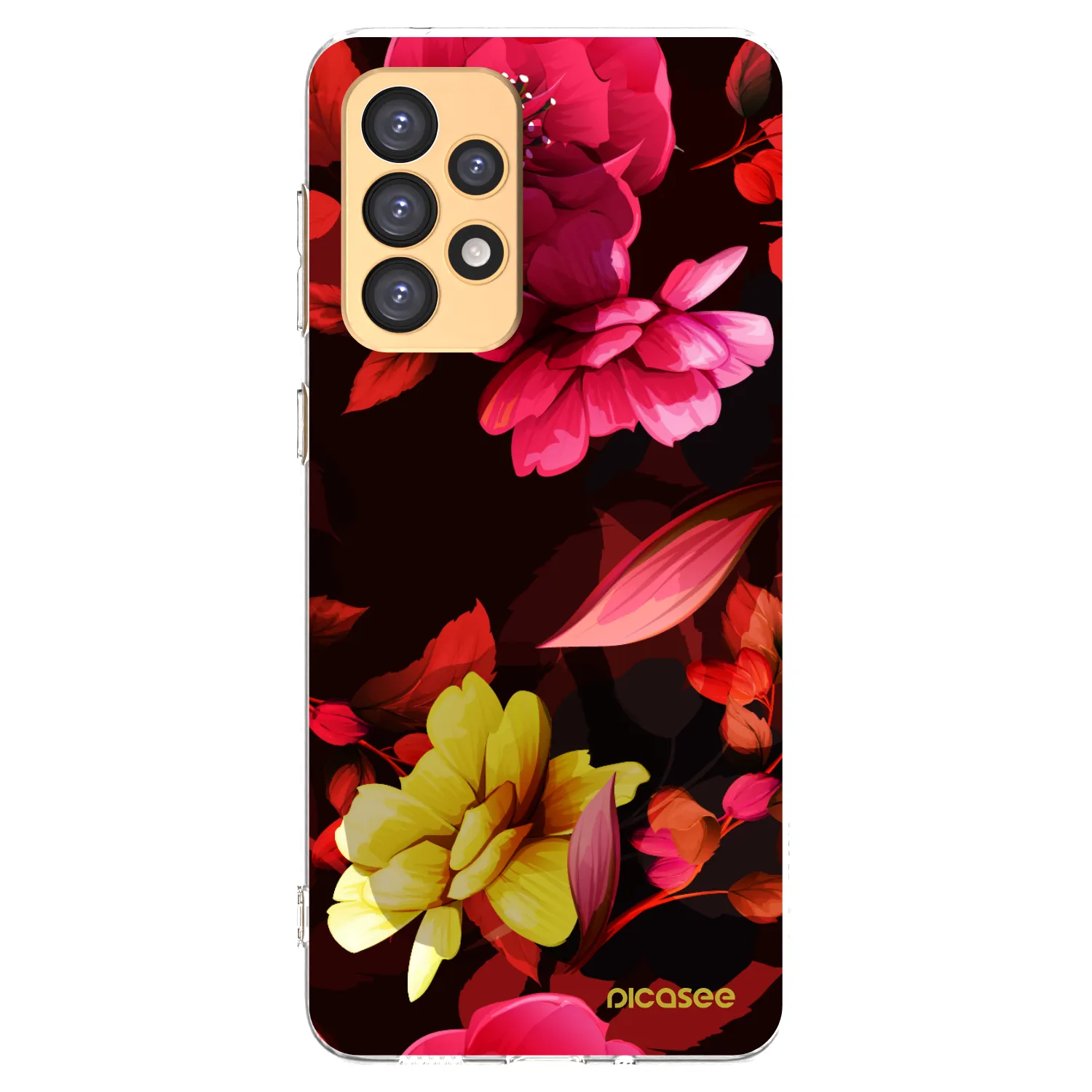 Picasee silikonový průhledný obal pro Samsung Galaxy A33 5G A336 - Dark Peonny