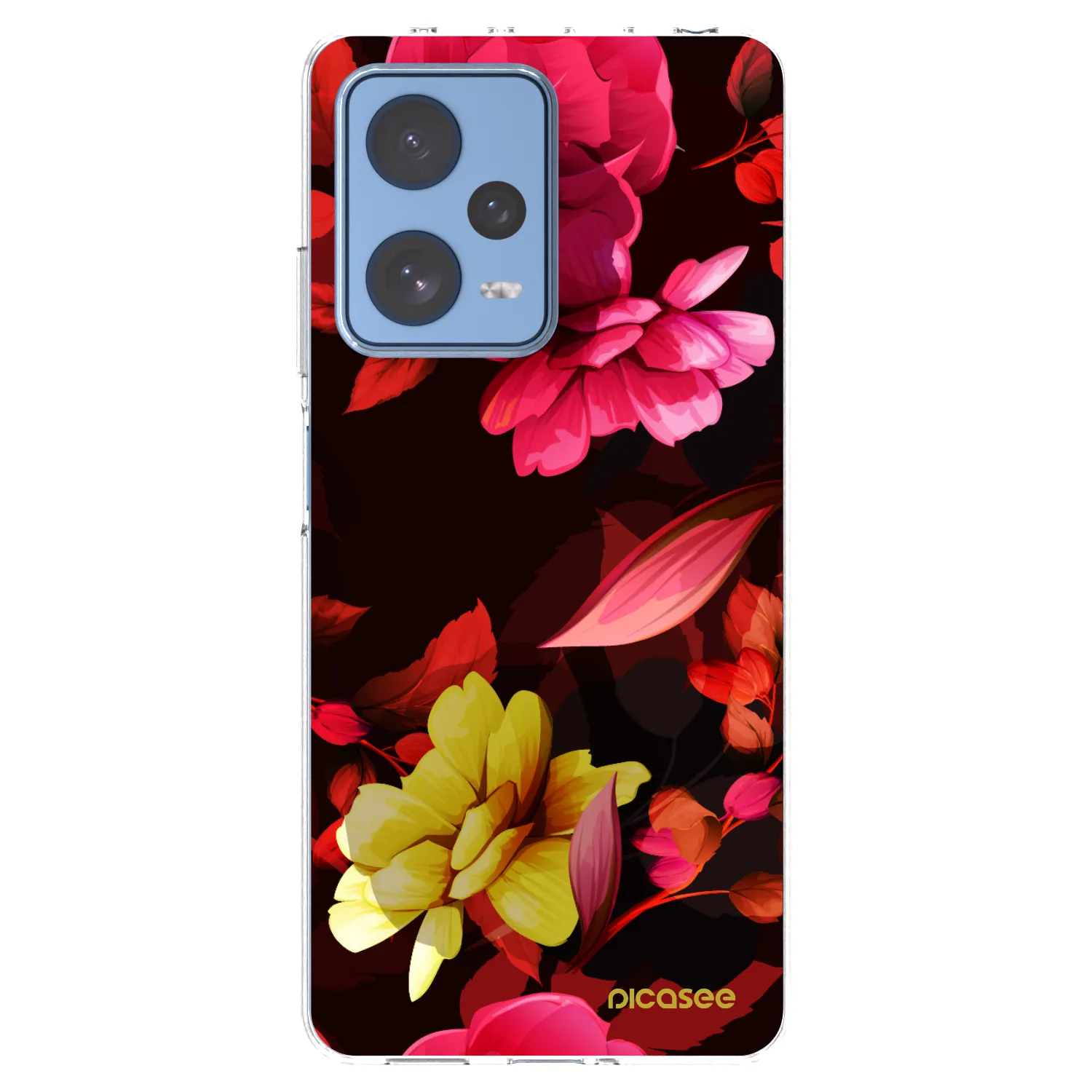Picasee silikonový průhledný obal pro Xiaomi Redmi Note 12 Pro 5G - Dark Peonny