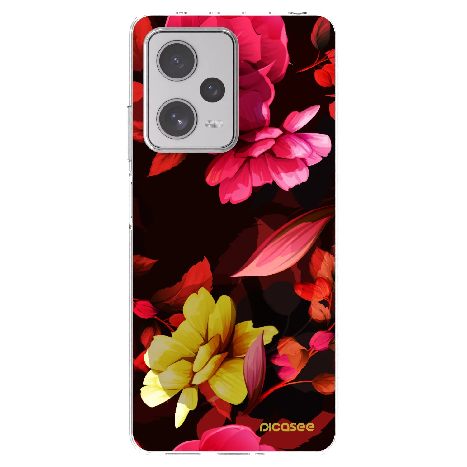 Picasee silikonový průhledný obal pro Xiaomi Redmi Note 12 Pro+ 5G - Dark Peonny