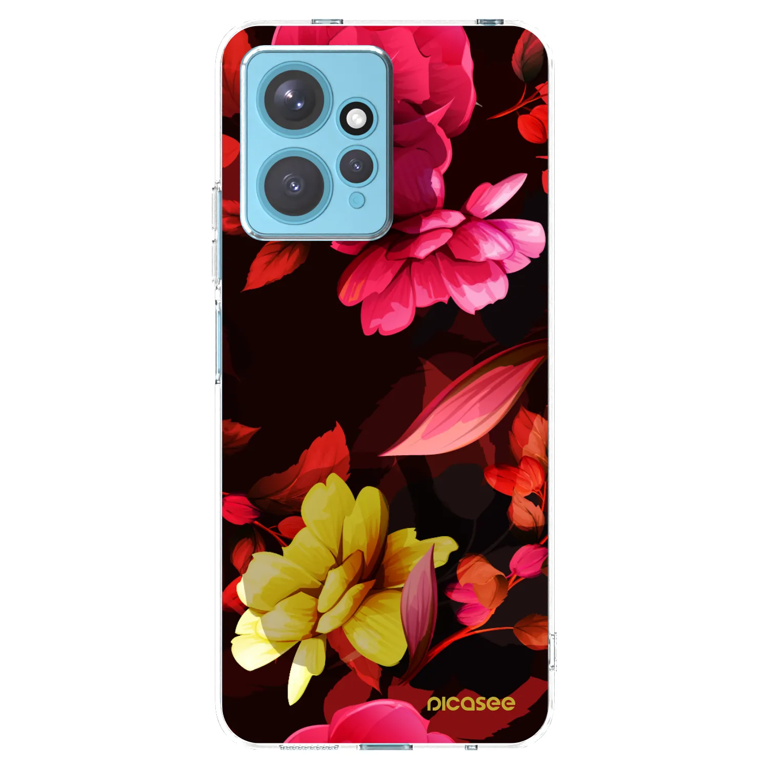 Picasee silikonový průhledný obal pro Xiaomi Redmi Note 12 4G - Dark Peonny