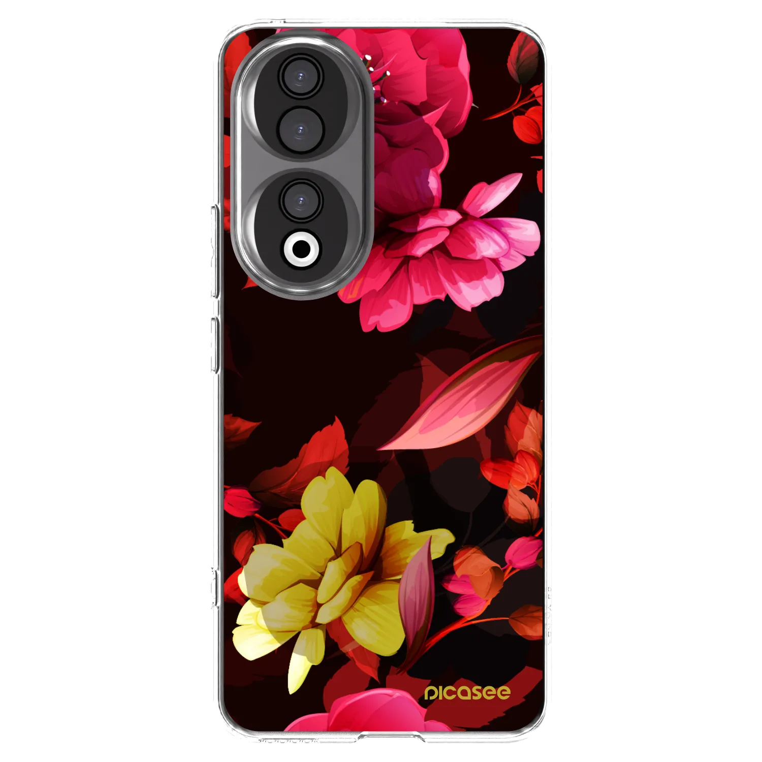 Picasee silikonový průhledný obal pro Honor 90 5G - Dark Peonny