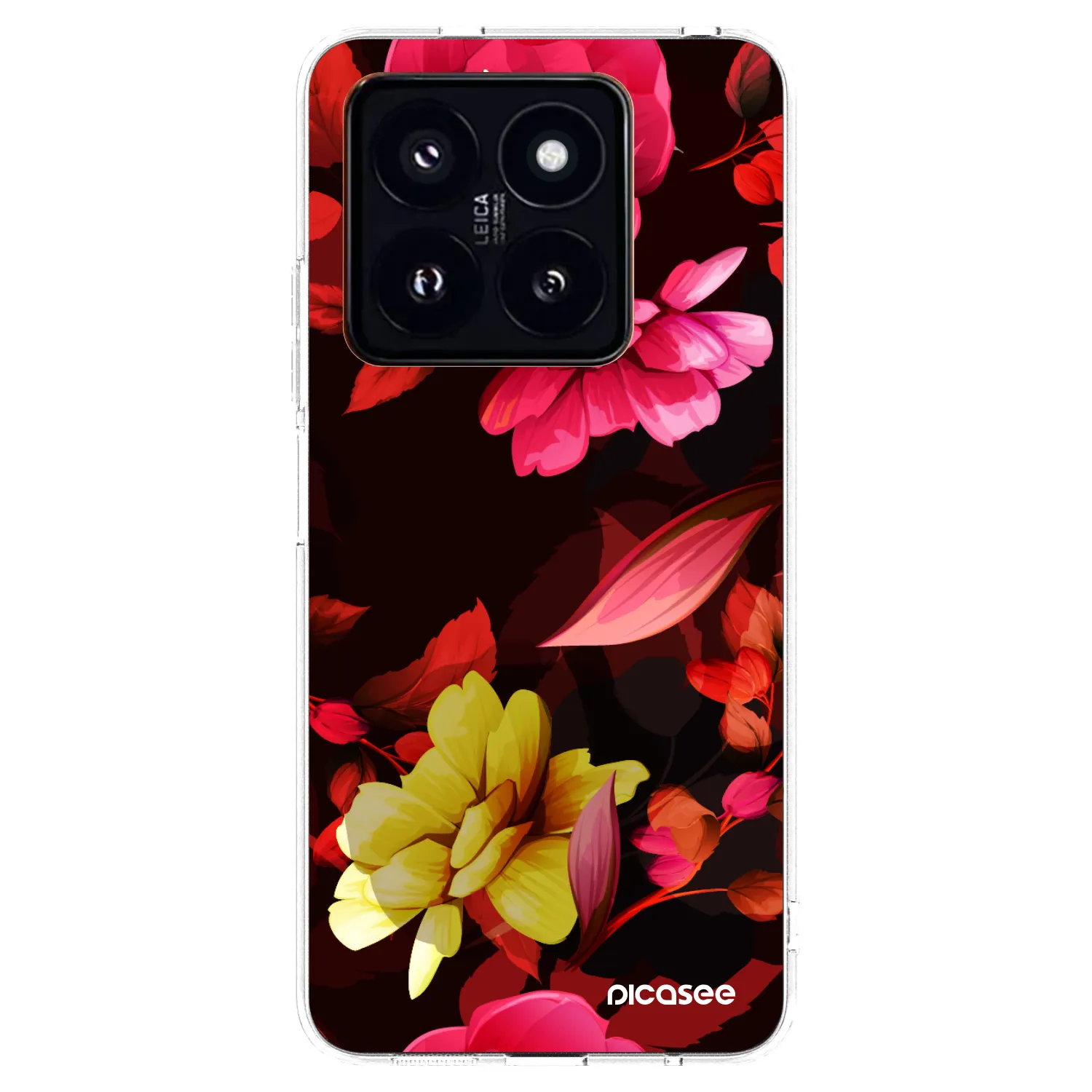 Picasee silikonový průhledný obal pro Xiaomi 14 Pro - Dark Peonny
