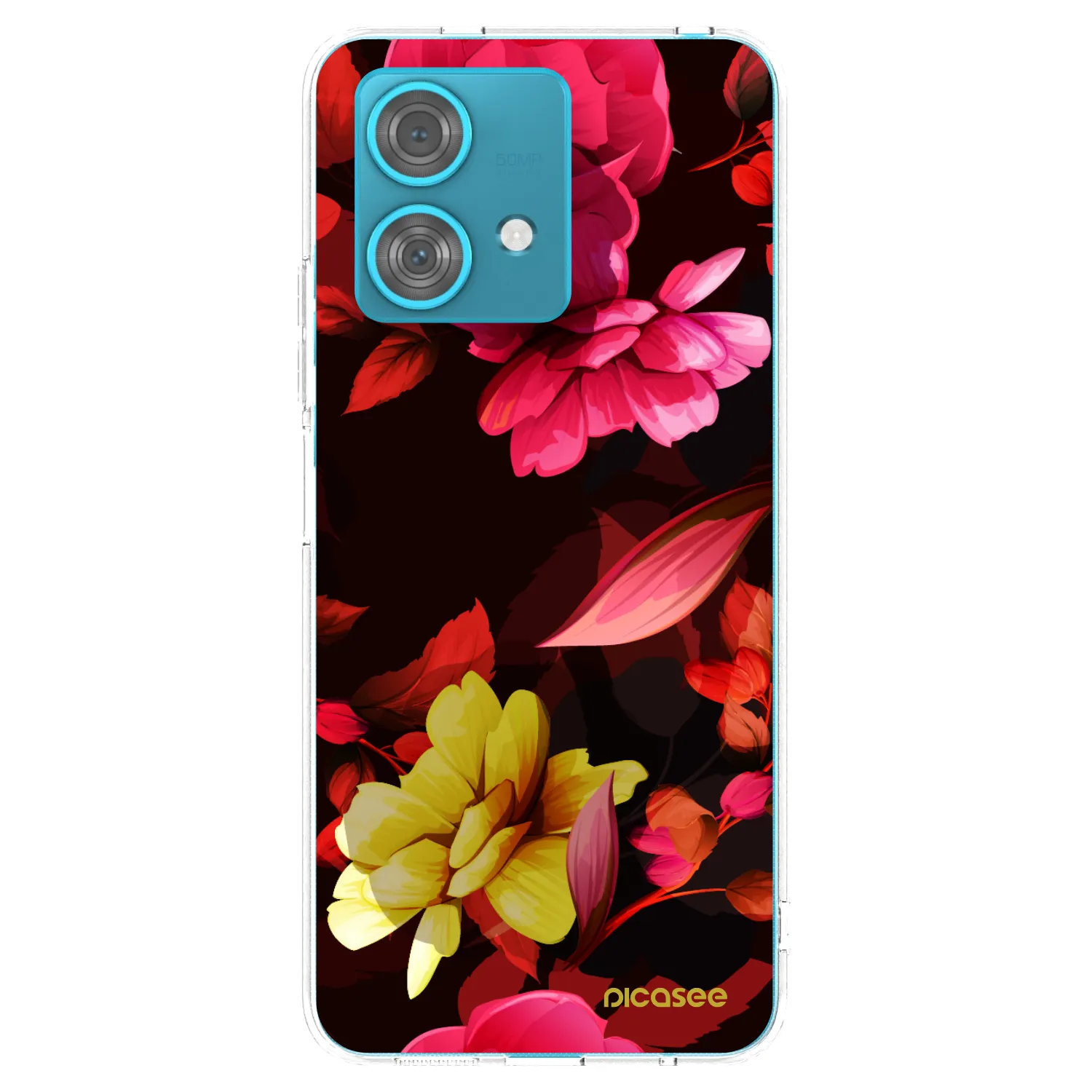 Picasee silikonový průhledný obal pro Motorola Edge 40 Neo - Dark Peonny