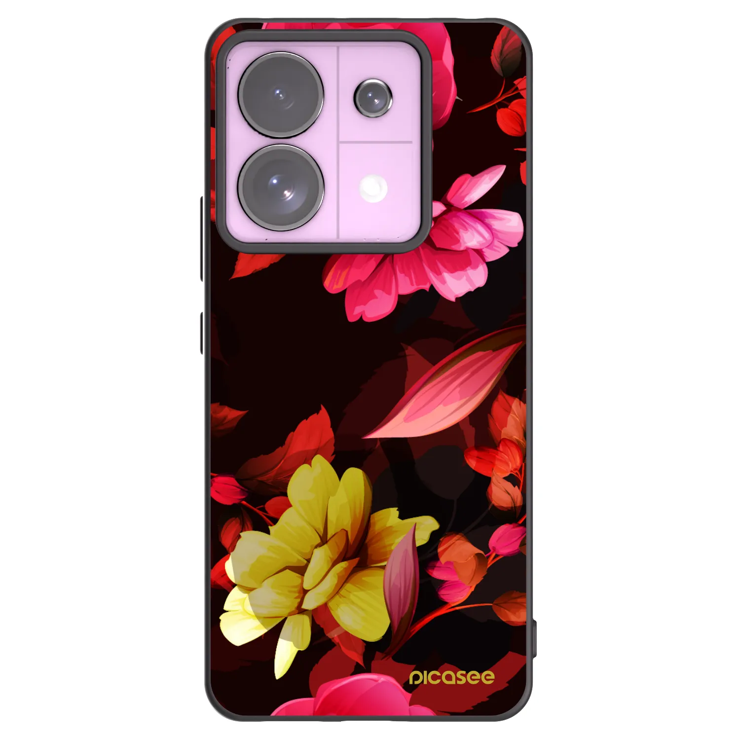 Picasee silikonový černý obal pro Xiaomi Redmi Note 13 Pro 5G - Dark Peonny