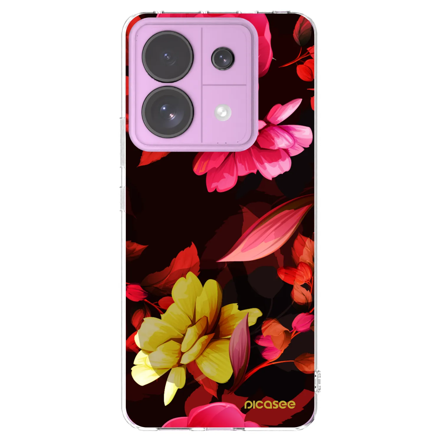Picasee silikonový průhledný obal pro Xiaomi Redmi Note 13 Pro 5G - Dark Peonny