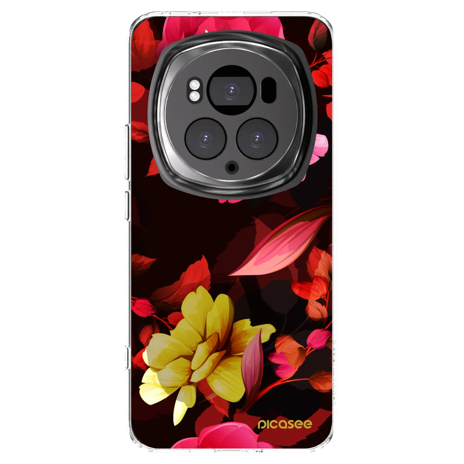 Picasee silikonový průhledný obal pro Honor Magic6 Pro - Dark Peonny