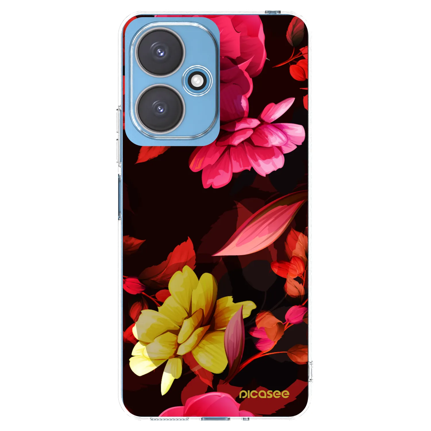 Picasee silikonový průhledný obal pro Xiaomi Redmi 13C 5G - Dark Peonny