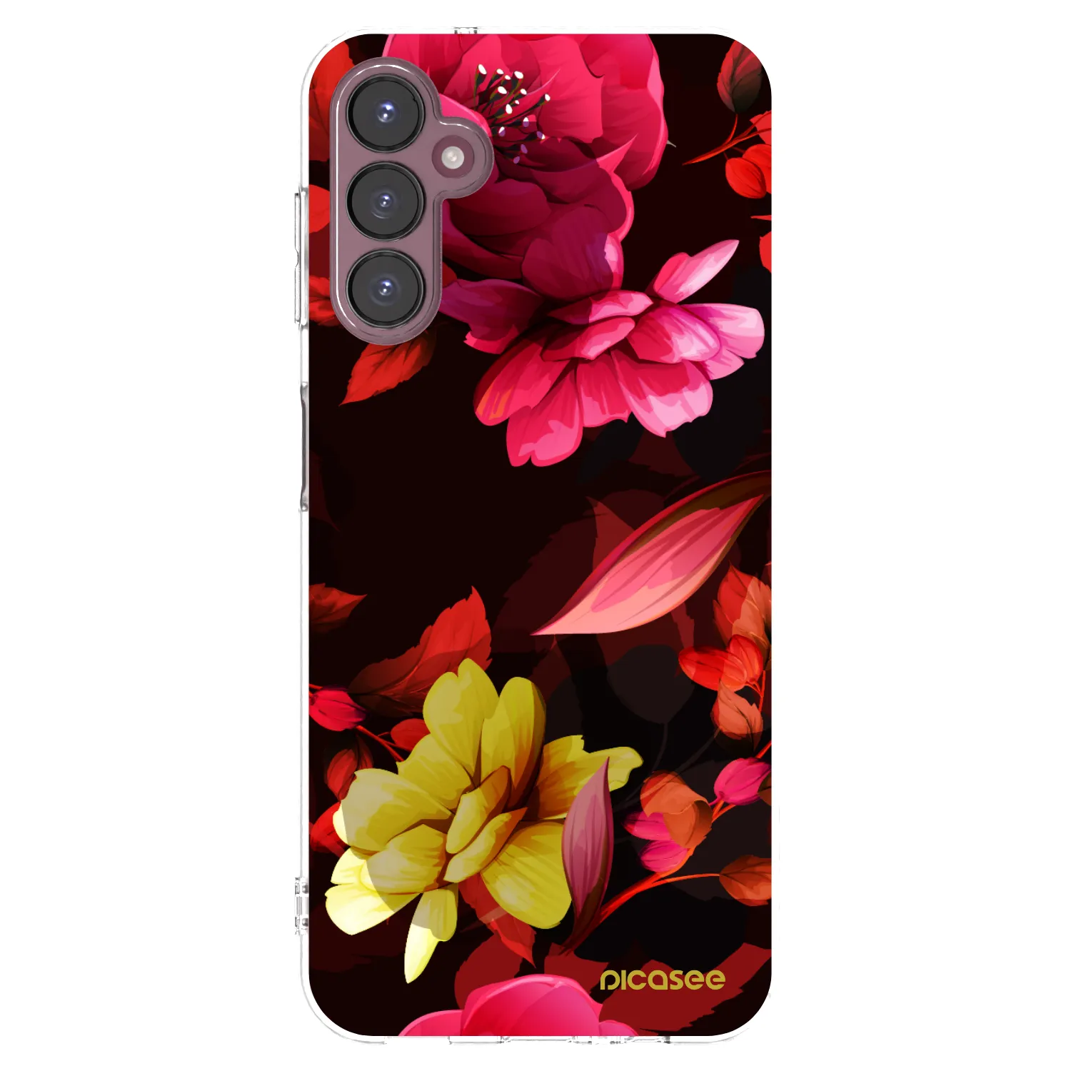 Picasee silikonový průhledný obal pro Samsung Galaxy A05s A057G - Dark Peonny