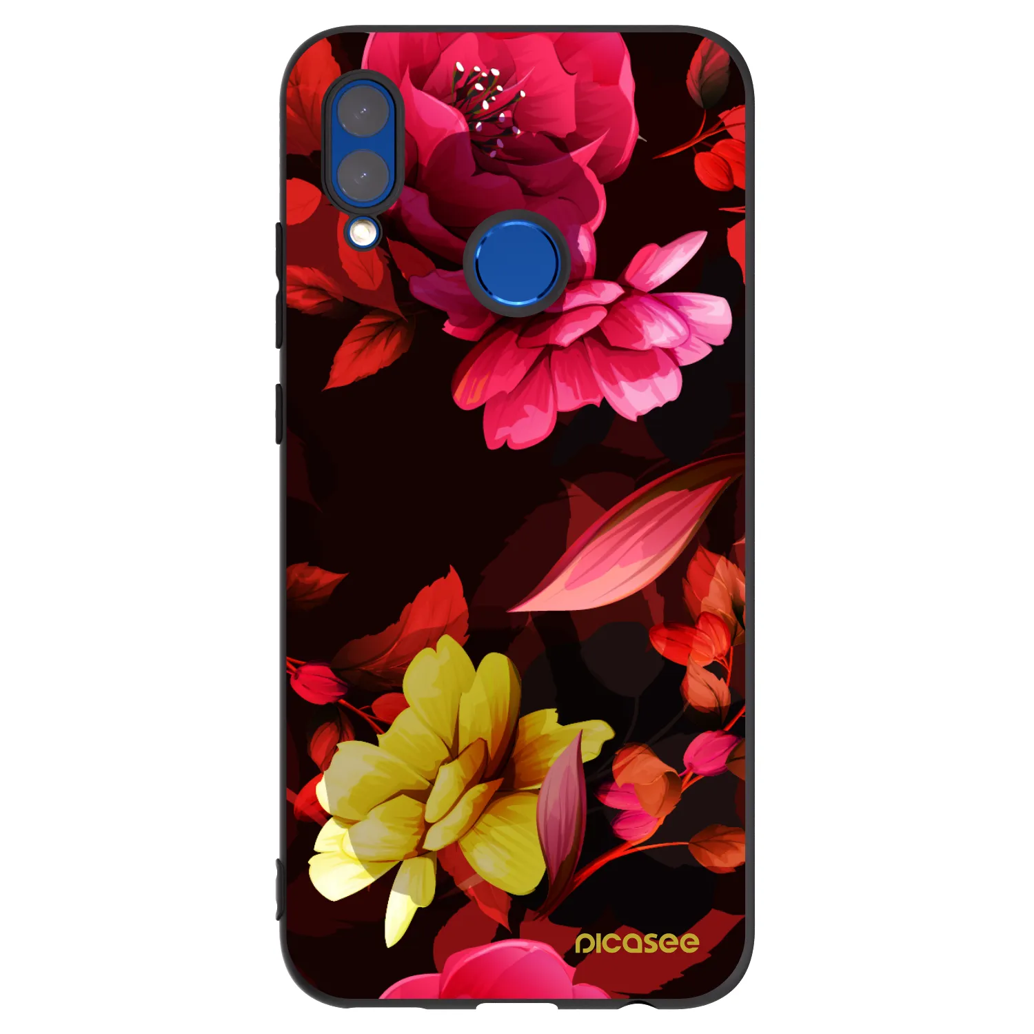 Picasee silikonový černý obal pro Huawei P Smart 2019 - Dark Peonny