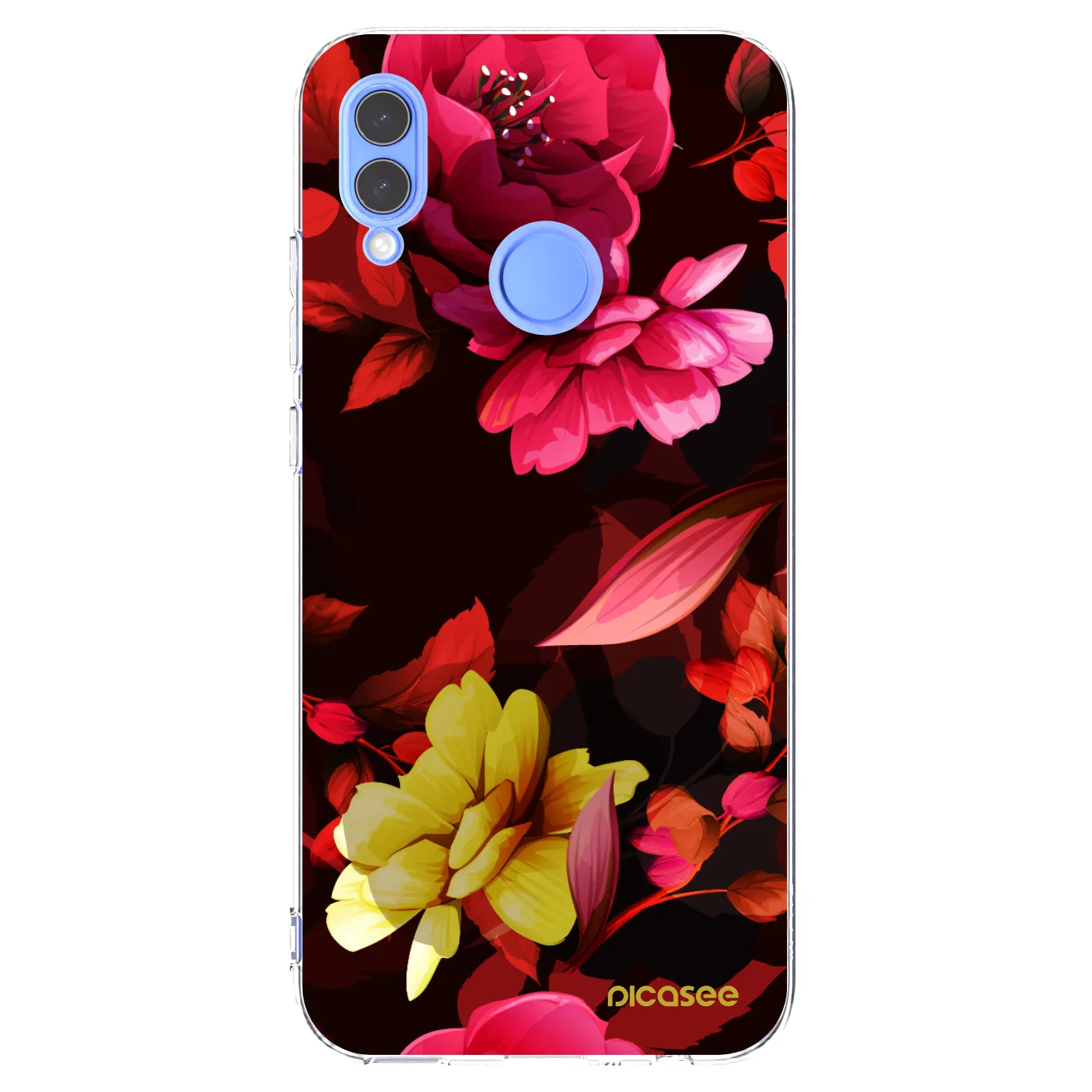 Picasee silikonový průhledný obal pro Huawei P Smart 2019 - Dark Peonny