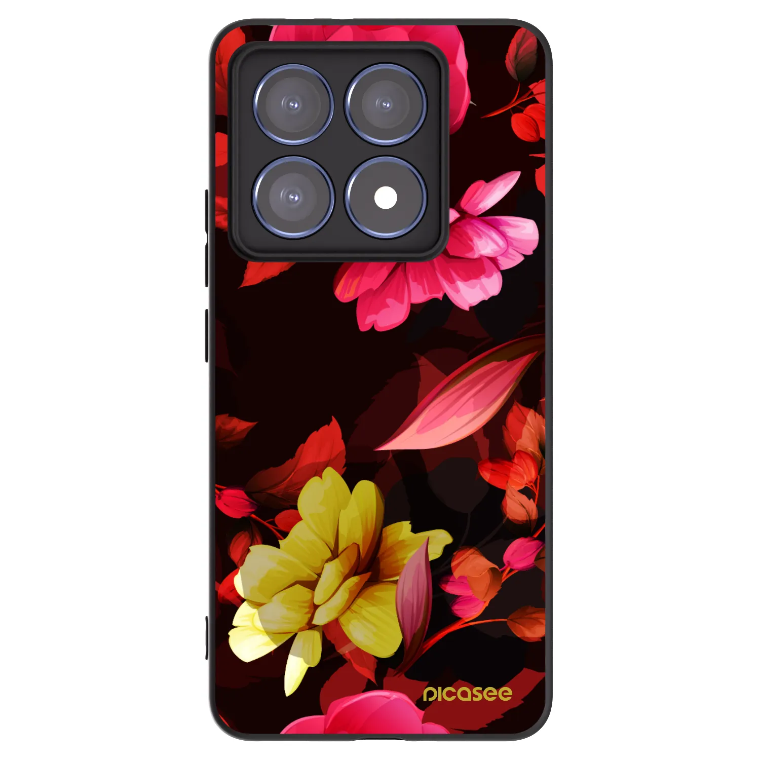 Picasee silikonový černý obal pro Xiaomi 14T Pro - Dark Peonny