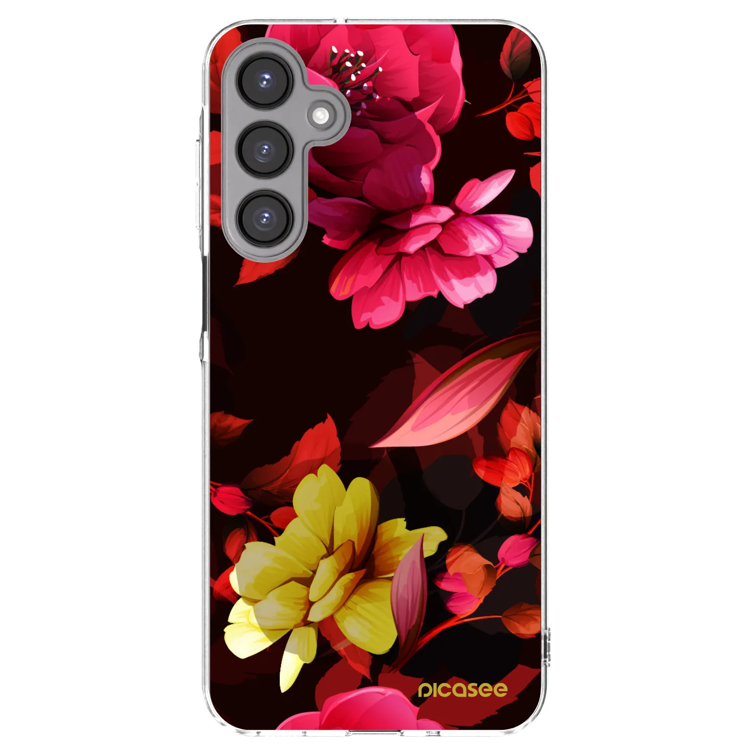 Picasee silikonový průhledný obal pro Samsung Galaxy A16 5G - Dark Peonny