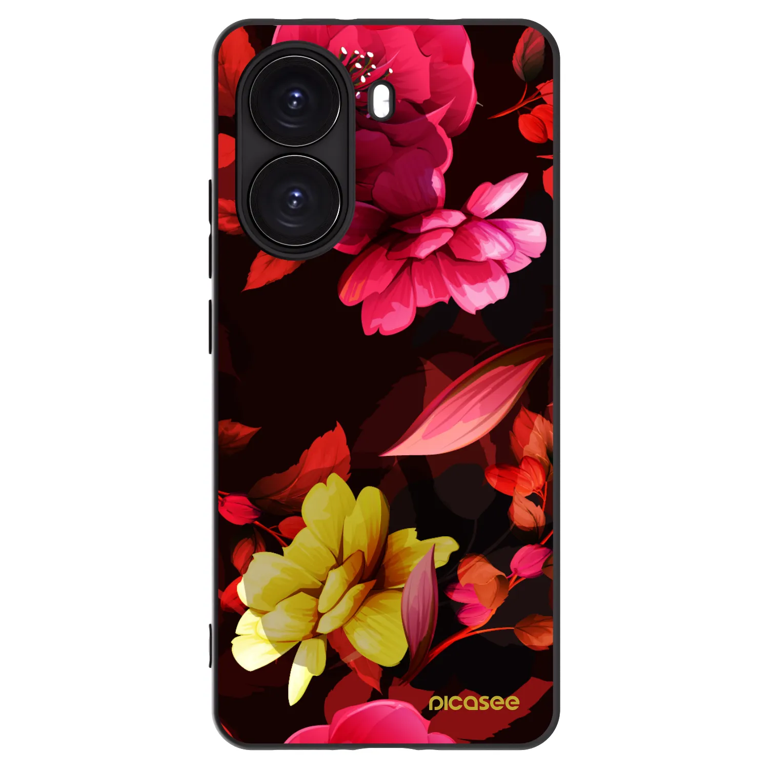 Picasee silikonový černý obal pro Xiaomi Poco X7 Pro 5G - Dark Peonny