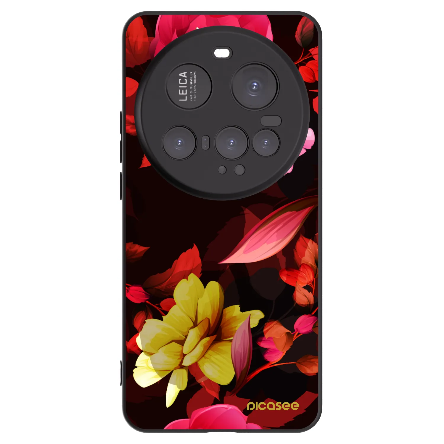 Picasee silikonový černý obal pro Xiaomi 15 Ultra - Dark Peonny
