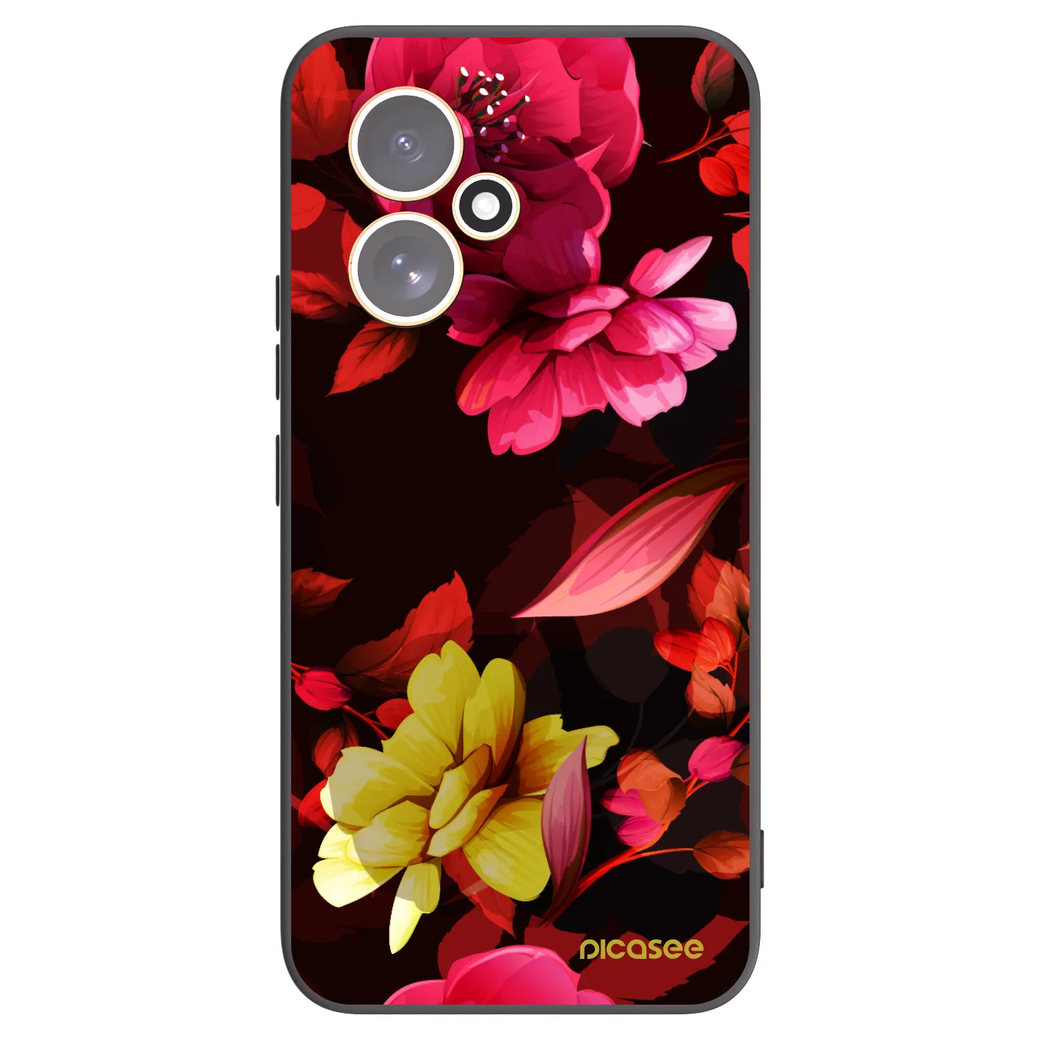 Picasee silikonový černý obal pro Honor 400 5G - Dark Peonny