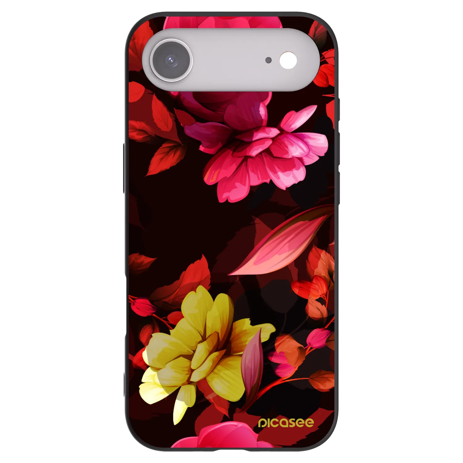 Picasee silikonový černý obal pro Apple iPhone Air - Dark Peonny
