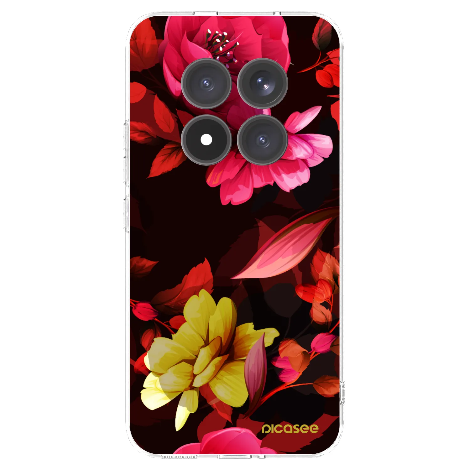 Picasee silikonový průhledný obal pro Xiaomi Redmi Note 15 Pro+ - Dark Peonny